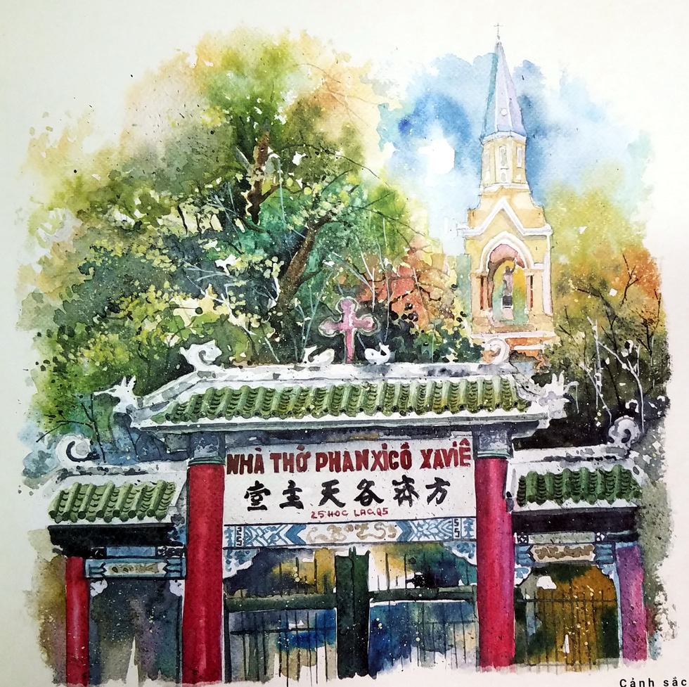 Dạo phố Sài Gòn qua tranh và ký họa của Phạm Công Tâm - Ảnh 6.