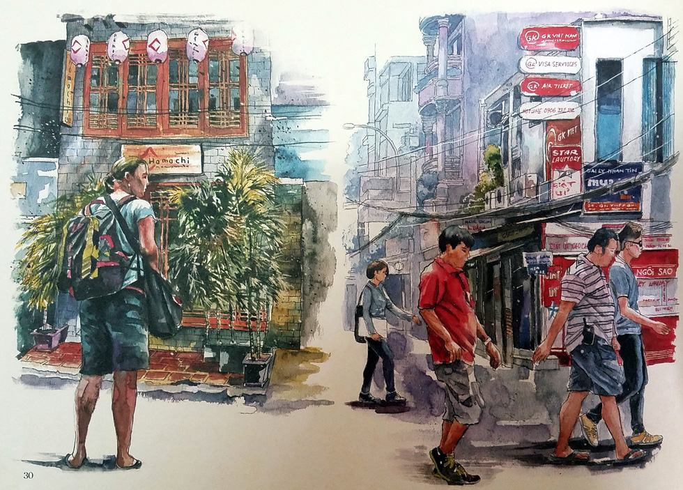 Dạo phố Sài Gòn qua tranh và ký họa của Phạm Công Tâm - Ảnh 5.