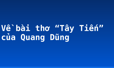 Về bài thơ “Tây Tiến” của Quang Dũng