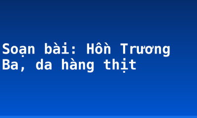 Soạn bài: Hồn Trương Ba, da hàng thịt