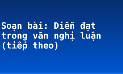 Soạn bài: Diễn đạt trong văn nghị luận (tiếp theo)