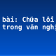 Soạn bài: Chữa lỗi lập luận trong văn nghị luận