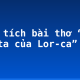 Phân tích bài thơ “Đàn ghi ta của Lor-ca” (2)