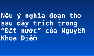Nêu ý nghĩa đoạn thơ sau đây trích trong “Đất nước” của Nguyễn Khoa Điềm