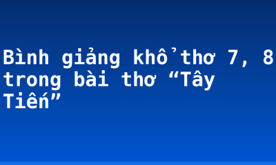 Bình giảng khổ thơ 7, 8 trong bài thơ “Tây Tiến”