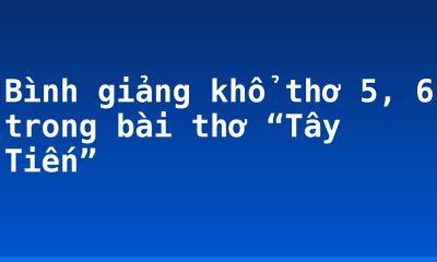 Bình giảng khổ thơ 5, 6 trong bài thơ “Tây Tiến”
