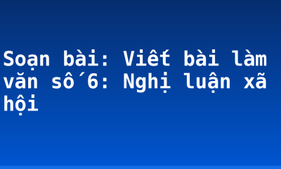 Soạn bài: Viết bài làm văn số 6: Nghị luận xã hội