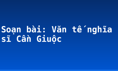 Soạn bài: Văn tế nghĩa sĩ Cần Giuộc