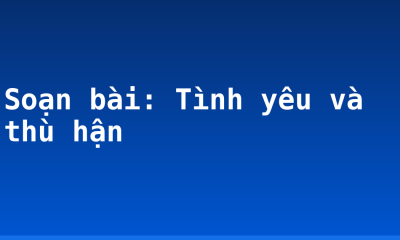 Soạn bài: Tình yêu và thù hận