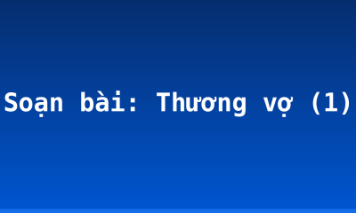 Soạn bài: Thương vợ (1)