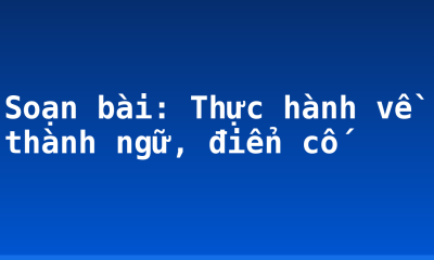 Soạn bài: Thực hành về thành ngữ, điển cố