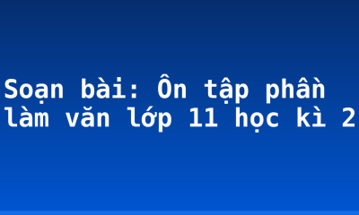Soạn bài: Ôn tập phần làm văn lớp 11 học kì 2