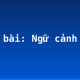 Soạn bài: Ngữ cảnh