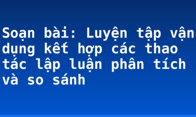 Soạn bài: Luyện tập vận dụng kết hợp các thao tác lập luận phân tích và so sánh