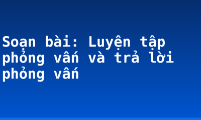 Soạn bài: Luyện tập phỏng vấn và trả lời phỏng vấn