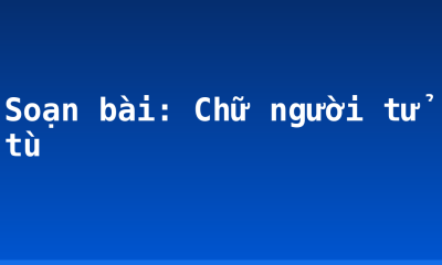 Soạn bài: Chữ người tử tù