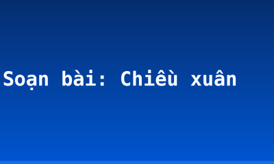 Soạn bài: Chiều xuân