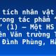 Phân tích nhân vật Thị Nở trong tác phẩm “Chí Phèo” (1) – Một HS chuyên Văn trường THPT Phan Đình Phùng, Hà Nội