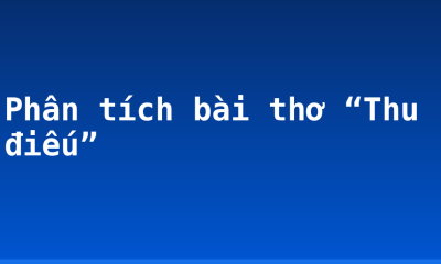 Phân tích bài thơ “Thu điếu”
