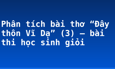 Phân tích bài thơ “Đây thôn Vĩ Dạ” (3) – bài thi học sinh giỏi