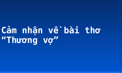 Cảm nhận về bài thơ “Thương vợ”