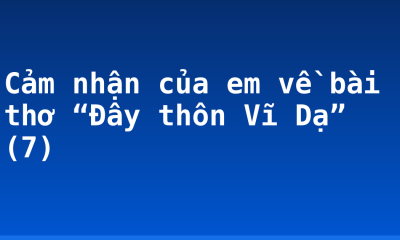 Cảm nhận của em về bài thơ “Đây thôn Vĩ Dạ” (7)