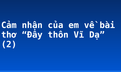Cảm nhận của em về bài thơ “Đây thôn Vĩ Dạ” (2)