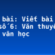 Soạn bài: Viết bài làm văn số 6: Văn thuyết minh văn học