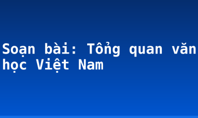 Soạn bài: Tổng quan văn học Việt Nam