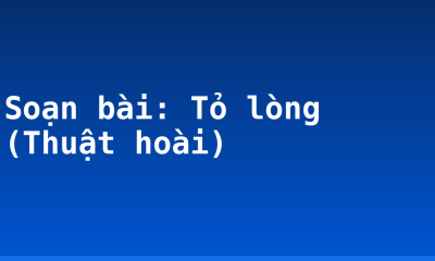 Soạn bài: Tỏ lòng (Thuật hoài)
