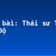 Soạn bài: Thái sư Trần Thủ Độ