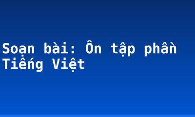 Soạn bài: Ôn tập phần Tiếng Việt