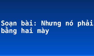 Soạn bài: Nhưng nó phải bằng hai mày