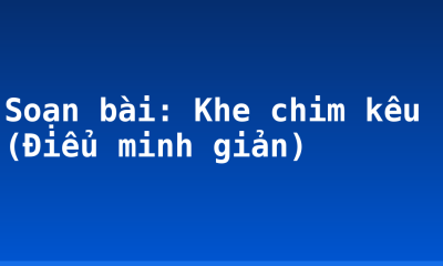 Soạn bài: Khe chim kêu (Điểu minh giản)