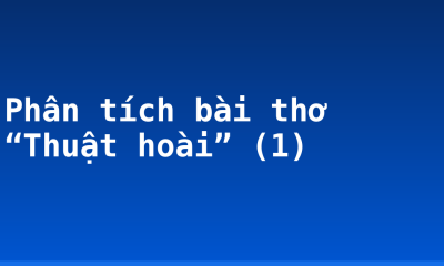 Phân tích bài thơ “Thuật hoài” (1)