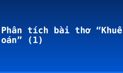 Phân tích bài thơ “Khuê oán” (1)