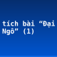 Phân tích bài “Đại cáo bình Ngô” (1)