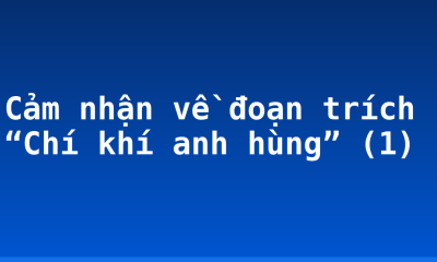 Cảm nhận về đoạn trích “Chí khí anh hùng” (1)
