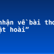 Cảm nhận về bài thơ “Thuật hoài”