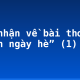 Cảm nhận về bài thơ “Cảnh ngày hè” (1)