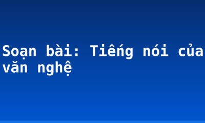 Soạn bài: Tiếng nói của văn nghệ