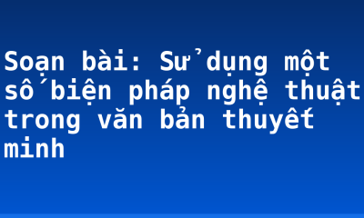 Soạn bài: Sử dụng một số biện pháp nghệ thuật trong văn bản thuyết minh
