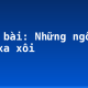 Soạn bài: Những ngôi sao xa xôi