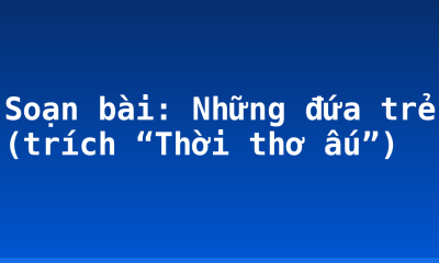 Soạn bài: Những đứa trẻ (trích “Thời thơ ấu”)