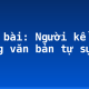 Soạn bài: Người kể trong văn bản tự sự