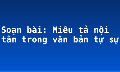 Soạn bài: Miêu tả nội tâm trong văn bản tự sự