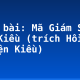 Soạn bài: Mã Giám Sinh mua Kiều (trích Hồi 6 Truyện Kiều)