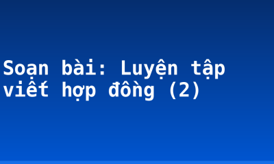 Soạn bài: Luyện tập viết hợp đồng (2)