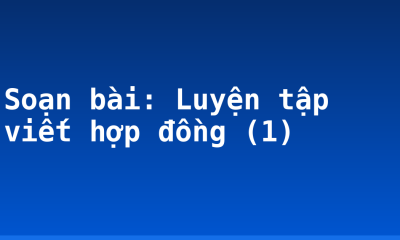 Soạn bài: Luyện tập viết hợp đồng (1)