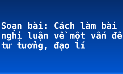Soạn bài: Cách làm bài nghị luận về một vấn đề tư tưởng, đạo lí